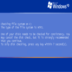 Rimuovere il controllo dischi all'avvio di Windows